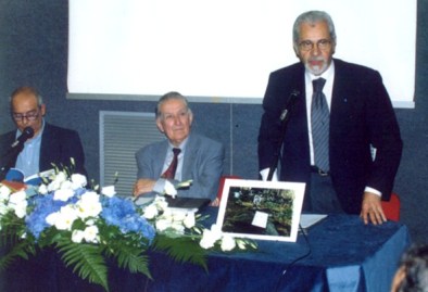 Intestazione dell'Auditorium del Cobianchi a Lubatti e Velati. 6 giugno 2003 